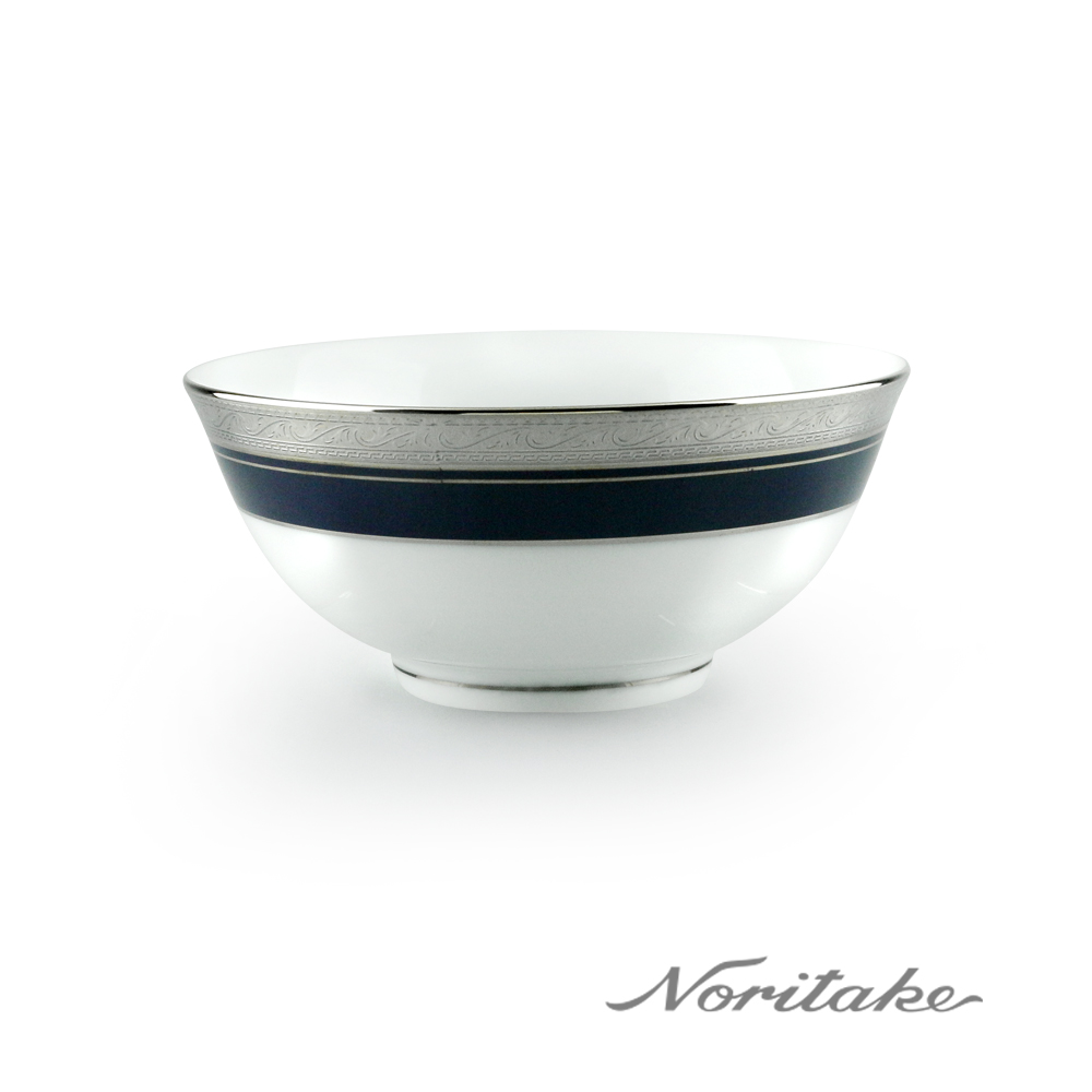 Noritake 藍色多瑙河銀邊飯碗12cm