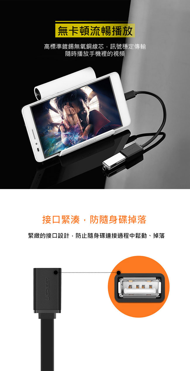 綠聯 Micro USB OTG傳輸線