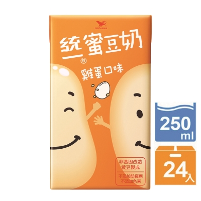 統一蜜豆奶 雞蛋口味(250mlx24入)