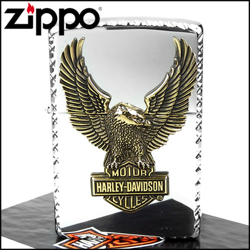 【ZIPPO】日系~Harley-Davidson-哈雷-內角加工打火機-金