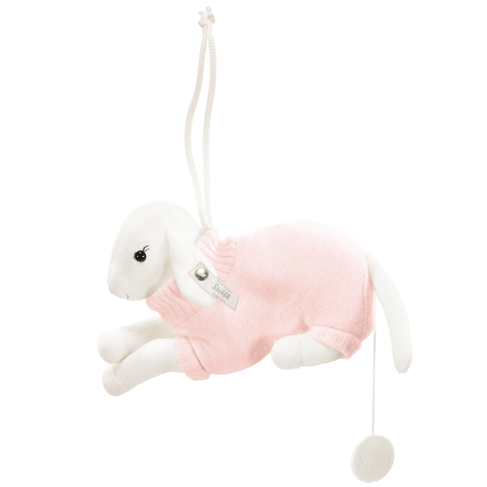 STEIFF德國金耳釦泰迪熊 Lamb 18cm 嬰幼兒音樂鈴 (頂級精品)