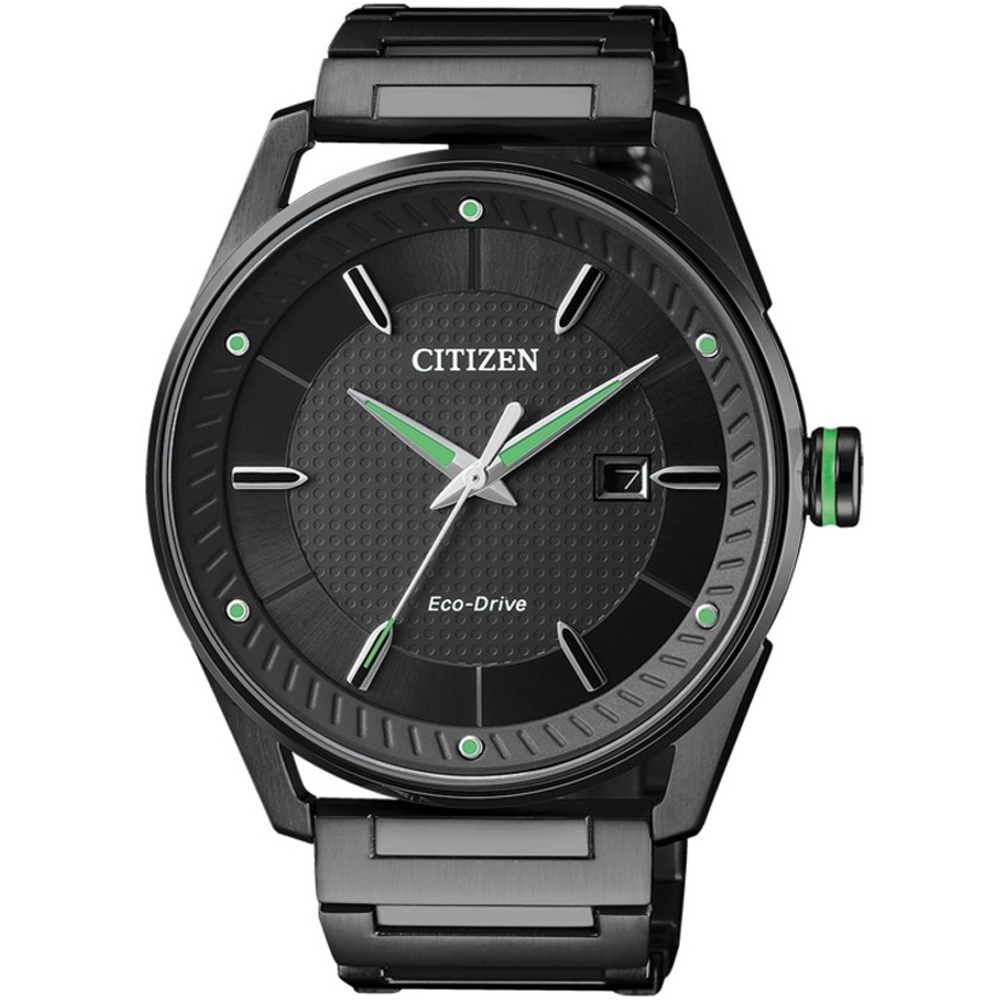 CITIZEN 星辰 時尚光動能商務腕錶(BM6989-89E)-黑色/42mm
