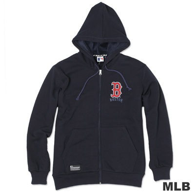 MLB-波士頓紅襪隊連帽運動厚外套-深藍(男)