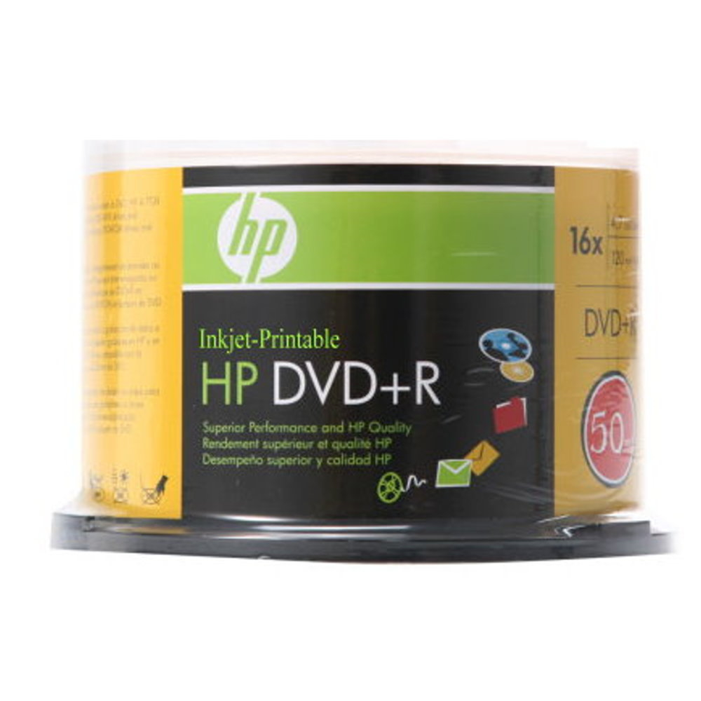 HP 惠普 國際版 16X DVD+R 4.7GB 白色滿版可列印 燒錄片 (100片)