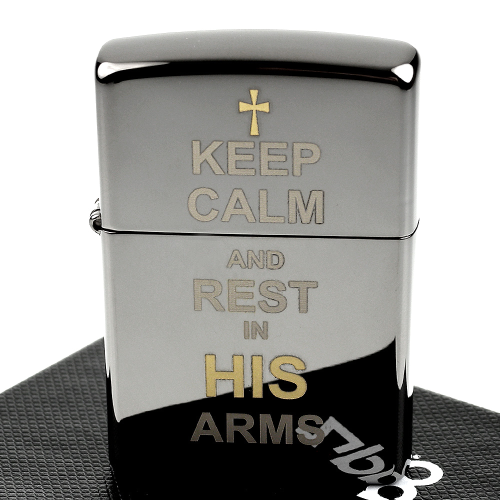 ZIPPO 美系~Keep Calm Design-雙色雷射雕刻打火機