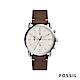 FOSSIL COMMUTER 移動紳士三眼計時男錶-咖啡/白色 約42mm FS5402 product thumbnail 1