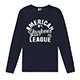 MLB-紐約洋基隊美式風印花長袖T恤-深藍 (女) product thumbnail 1