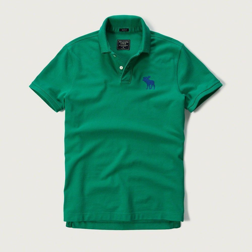 AF a&f Abercrombie & Fitch POLO 綠色 0773