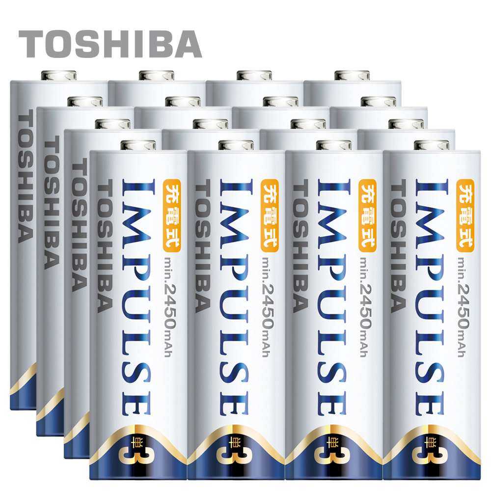 TOSHIBA IMPULSE 高容量低自放電電池(內附3號16入)