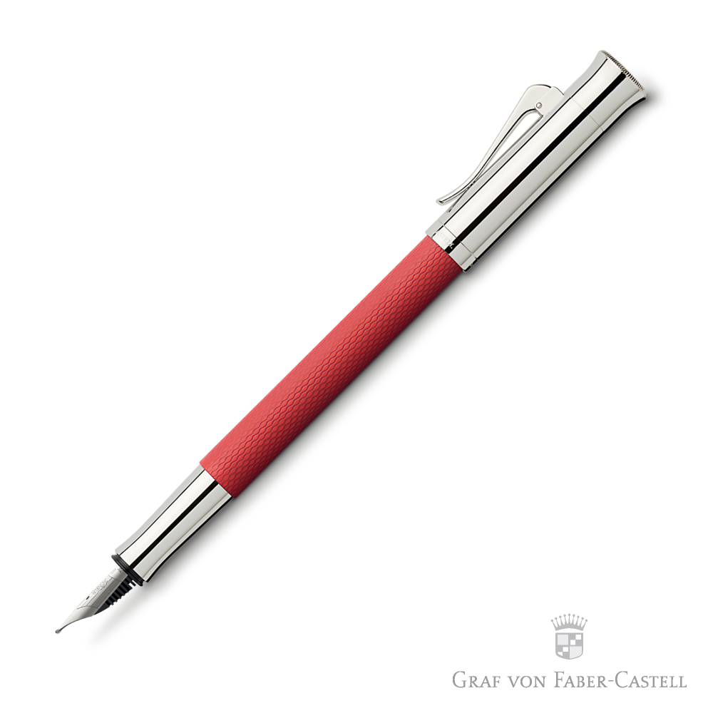 GRAF VON FABER-CASTELL 多彩繩紋系列珊瑚紅繩紋飾鋼筆