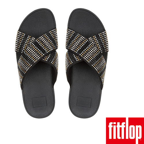 FitFlop STROBE SLIDE SANDALS 黑