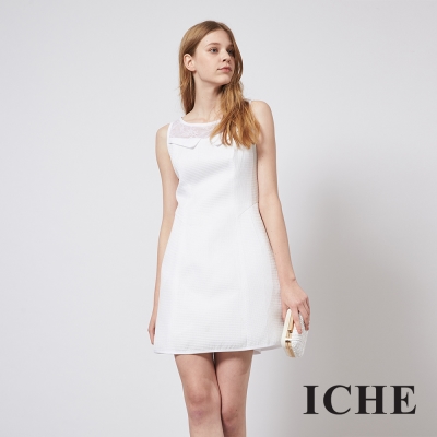 ICHE 衣哲 氣質蕾絲拼接訂製感造型禮服洋裝