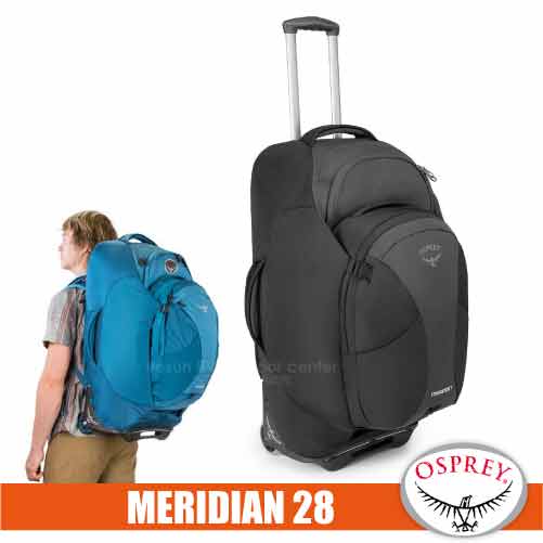 【OSPREY】Meridian 28吋75L 巔峰 可背可拖豪華型兩用旅行箱_金屬灰