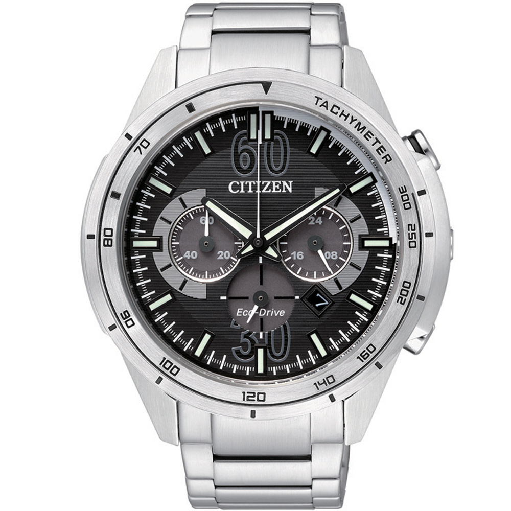 CITIZEN 型男時尚計時腕錶(CA4120-50E)-黑/46mm