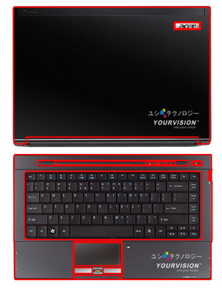 ACER TravelMate 8471系列 14吋超透超顯影機身貼