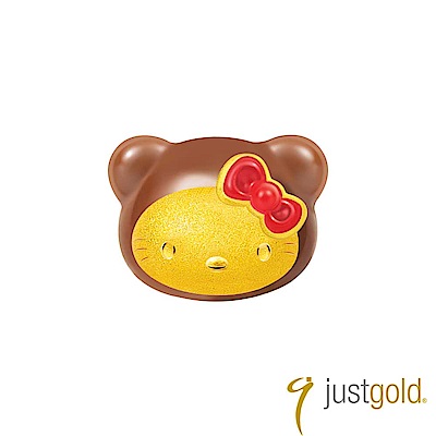 鎮金店Just Gold Kitty Bear-玩偶 黃金單耳耳環
