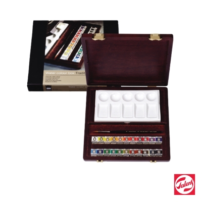 ROYAL TALENS 皇家泰倫斯 - 林布蘭系列 塊狀水彩 (傳統木盒組)