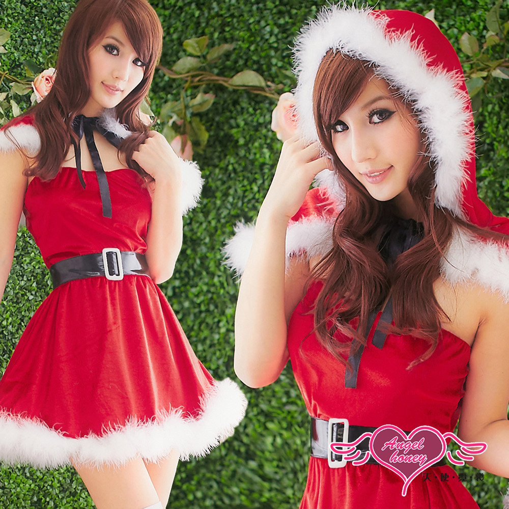 天使霓裳 童話女孩 木屋渡假聖誕派對 可愛耶誕服 角色服(紅F)