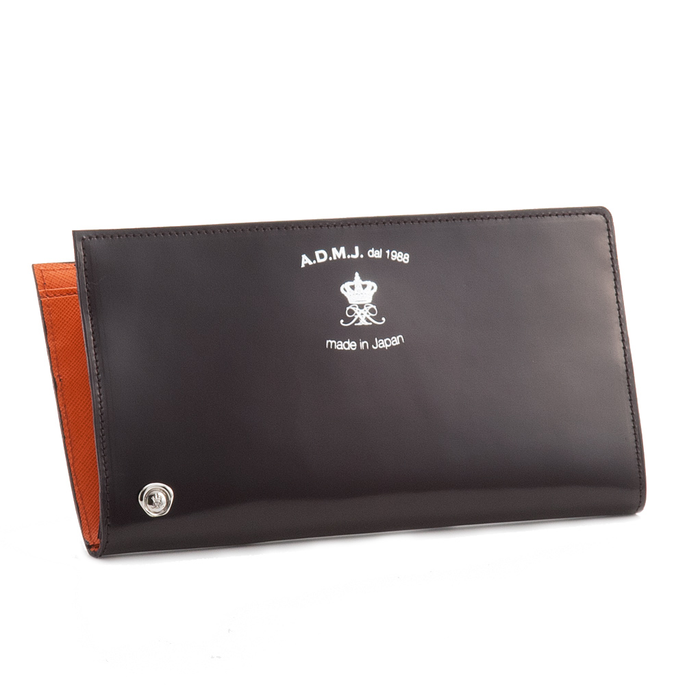 A.D.M.J. 珠光小牛革 OPEN WALLET(BROWN)