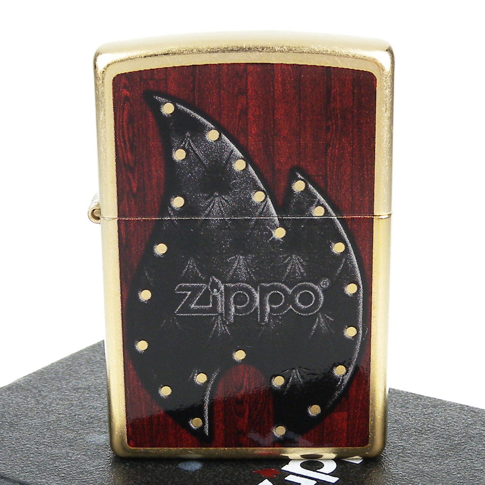 【ZIPPO】美系~Leather Flame-皮革火焰圖案設計打火機