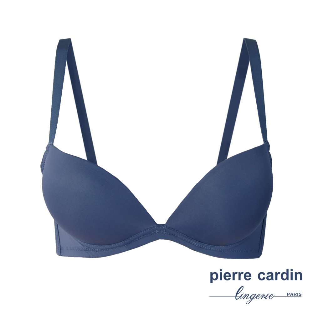 【pierre cardin 皮爾卡登內衣】無痕深V美型內衣 (單件-深藍 )