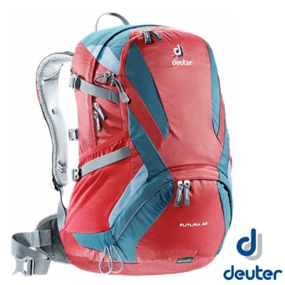 【德國 Deuter】Futura 22 網架式透氣登山背包_漿果紅/深藍