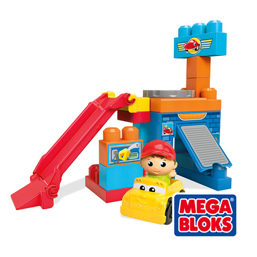 MEGA BLOKS 美高滑梯高樓積木遊戲組-男生組