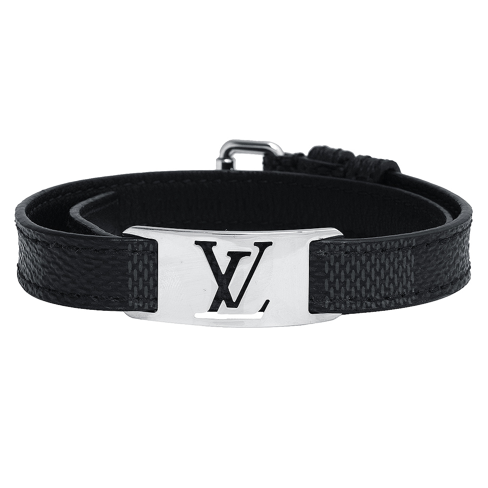 LV Circle Bracelet Monogram Eclipse Canvas - Fashion Jewelry M6549D