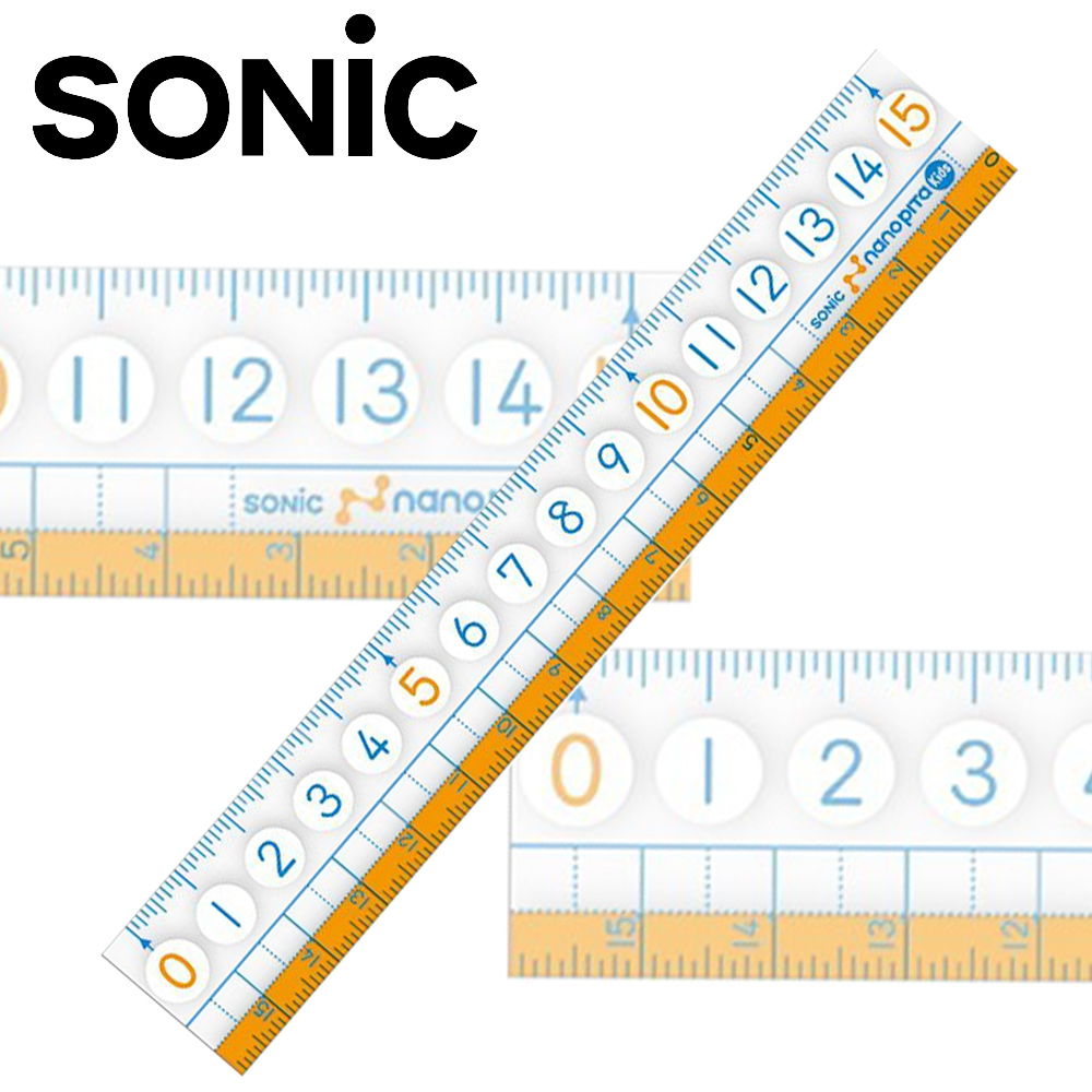 Sonic 15CM 超強止滑大數字直尺10入