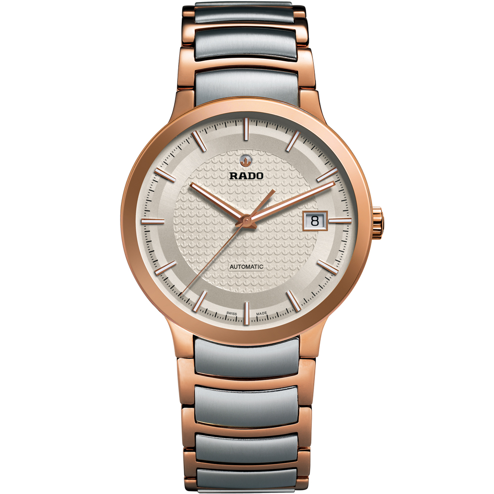 RADO 雷達錶 官方授權(R02) Centrix 晶萃系列時尚機械錶-雙色/38mm