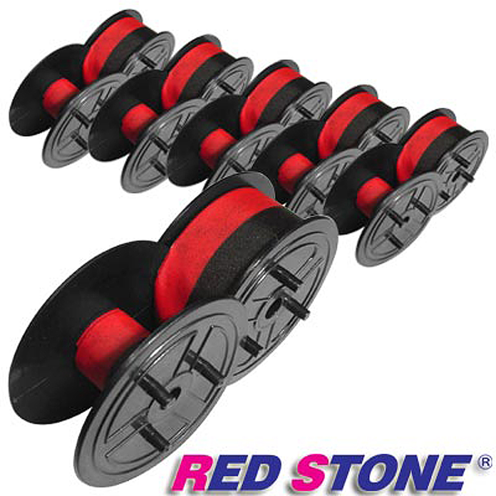 RED STONE for 紅黑圓盤 收銀機/記錄器 色帶(1組6入)黑色＆紅色