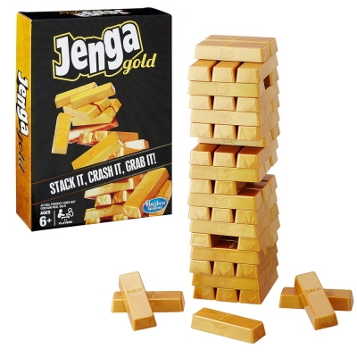 孩之寶Hasbro 兒童益智桌遊 Jenga 黃金層層疊 B7430(6Y+)