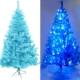 台製6尺(180cm)豪華冰藍色聖誕樹(不含飾品)+100燈LED藍白光2串 product thumbnail 1