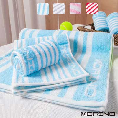 色紗彩條方巾-超值6入組-MORINO摩力諾