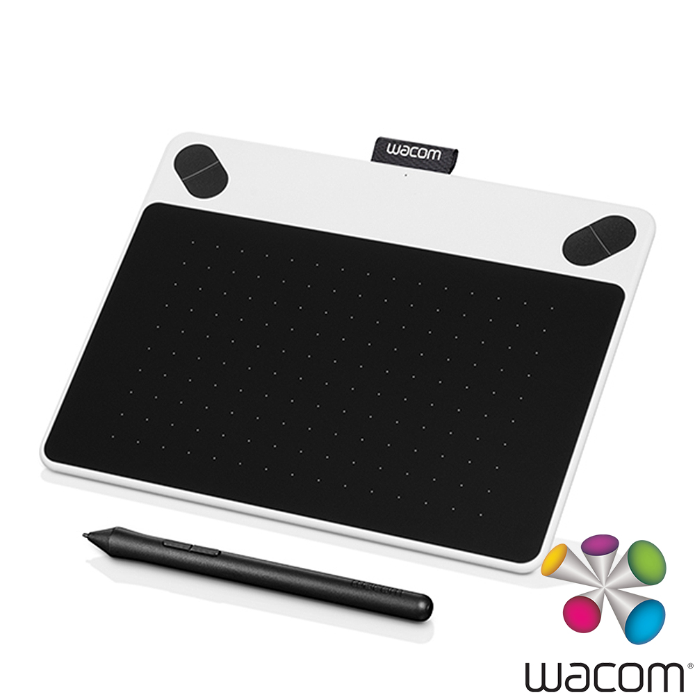 Wacom Intuos Draw CTL-490/W0-CX塗鴉創意繪圖板-白(小)