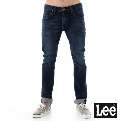 Lee 男款 709 低腰合身小直筒牛仔褲 中深藍洗水