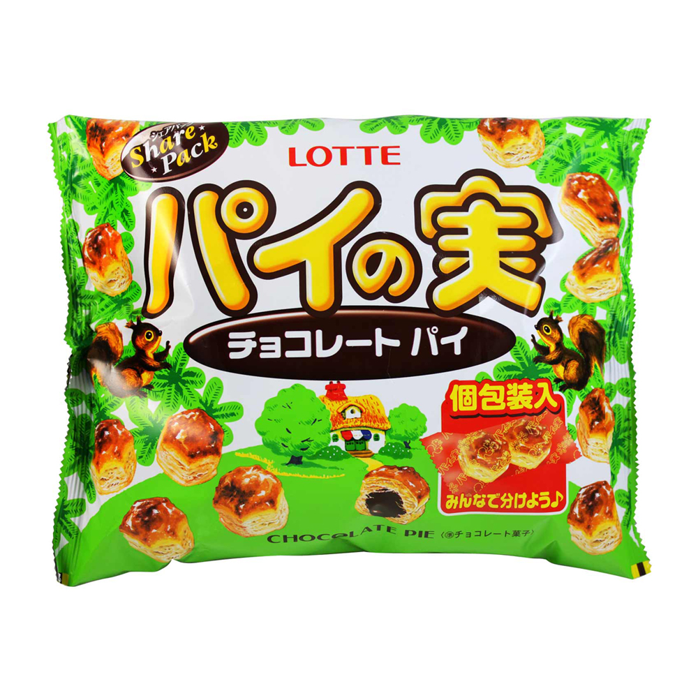 Lotte樂天 千層派家庭號袋裝-巧克力(160g)