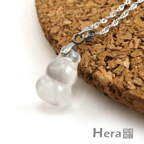 Hera頂級冰種水沬玉葫蘆項鍊
