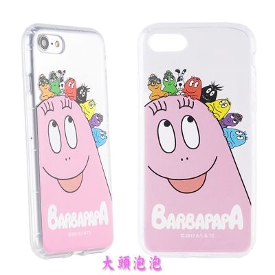 BARBAPAPA泡泡先生iPhone 8/7(4.7吋)空壓保護套-大頭泡泡