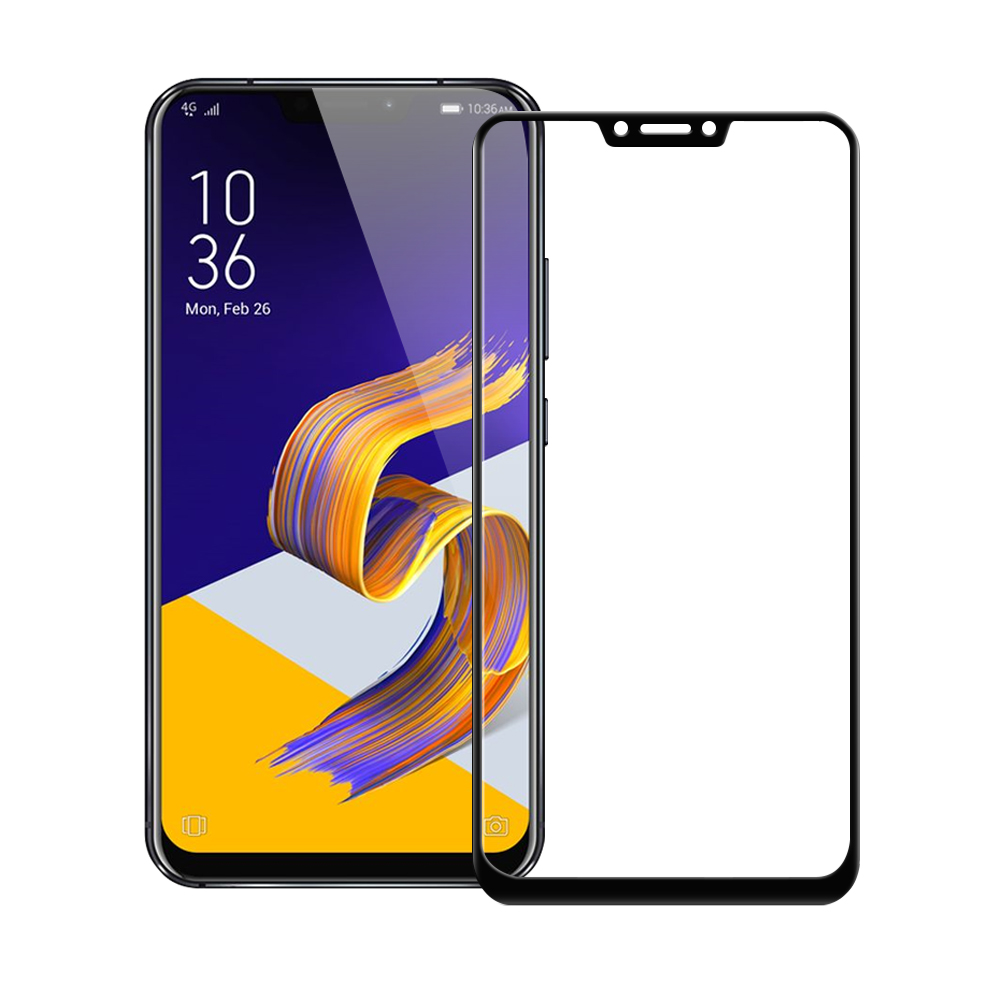 NISDA ASUS Zenfone 5Z ZS620KL 滿版鋼化玻璃保護貼-黑