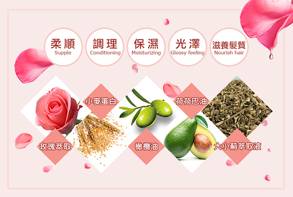 Romantic Rose 玫瑰精華洗髮凝膠450ml