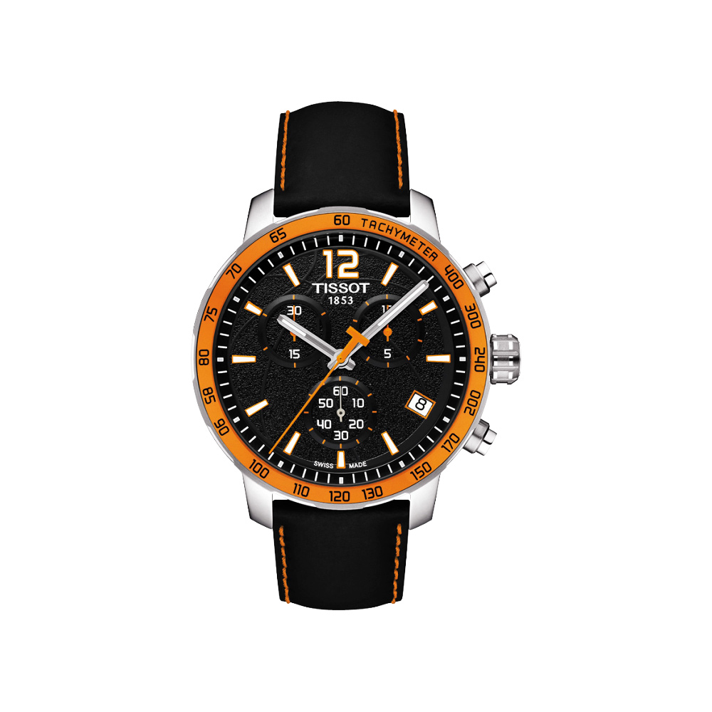 TISSOT 天梭 官方授權 2014 FIBA 籃球世界盃限量版腕錶-黑x橘框/42mm