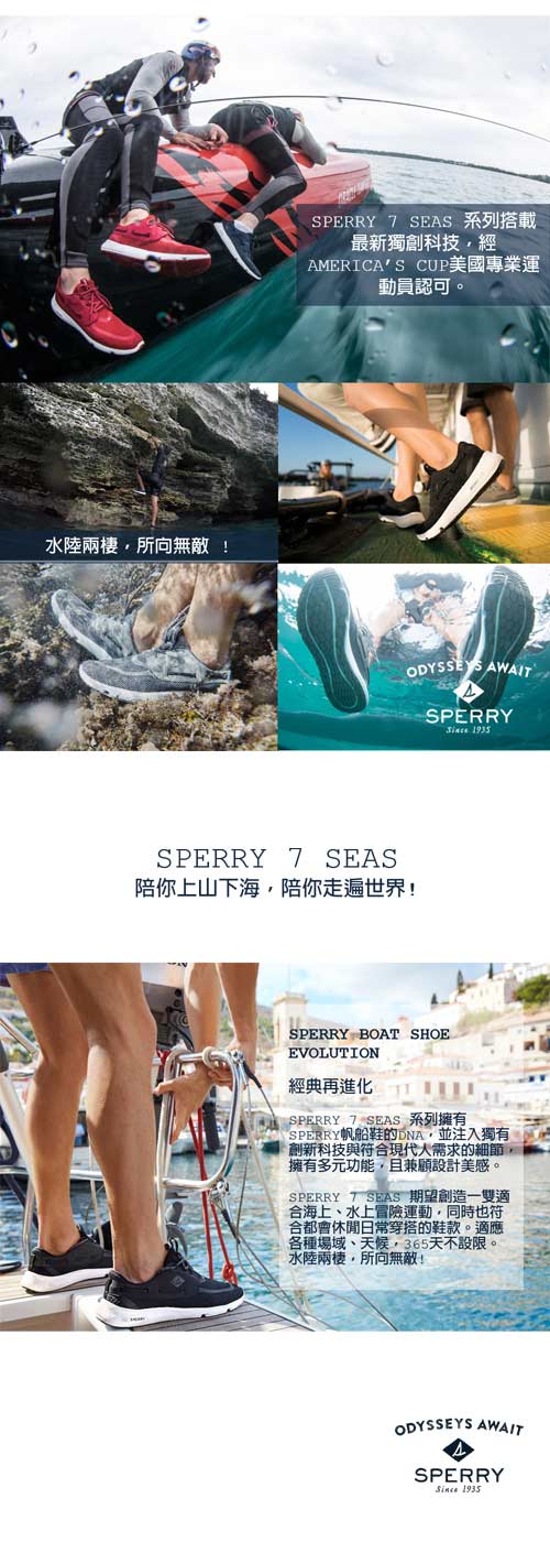 SPERRY 全新進化7SEAS全方位休閒鞋(中性款)-白