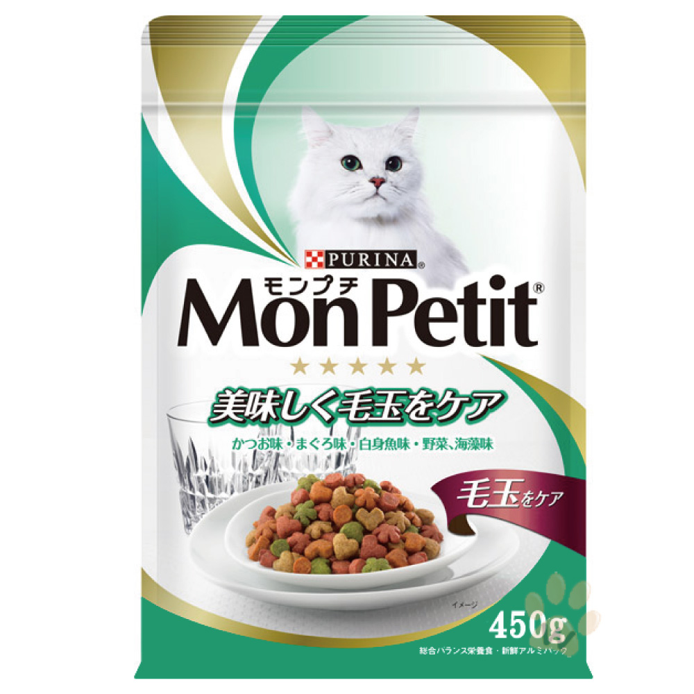 美國MonPetit《貓倍麗乾糧》化毛配方450g- 2入