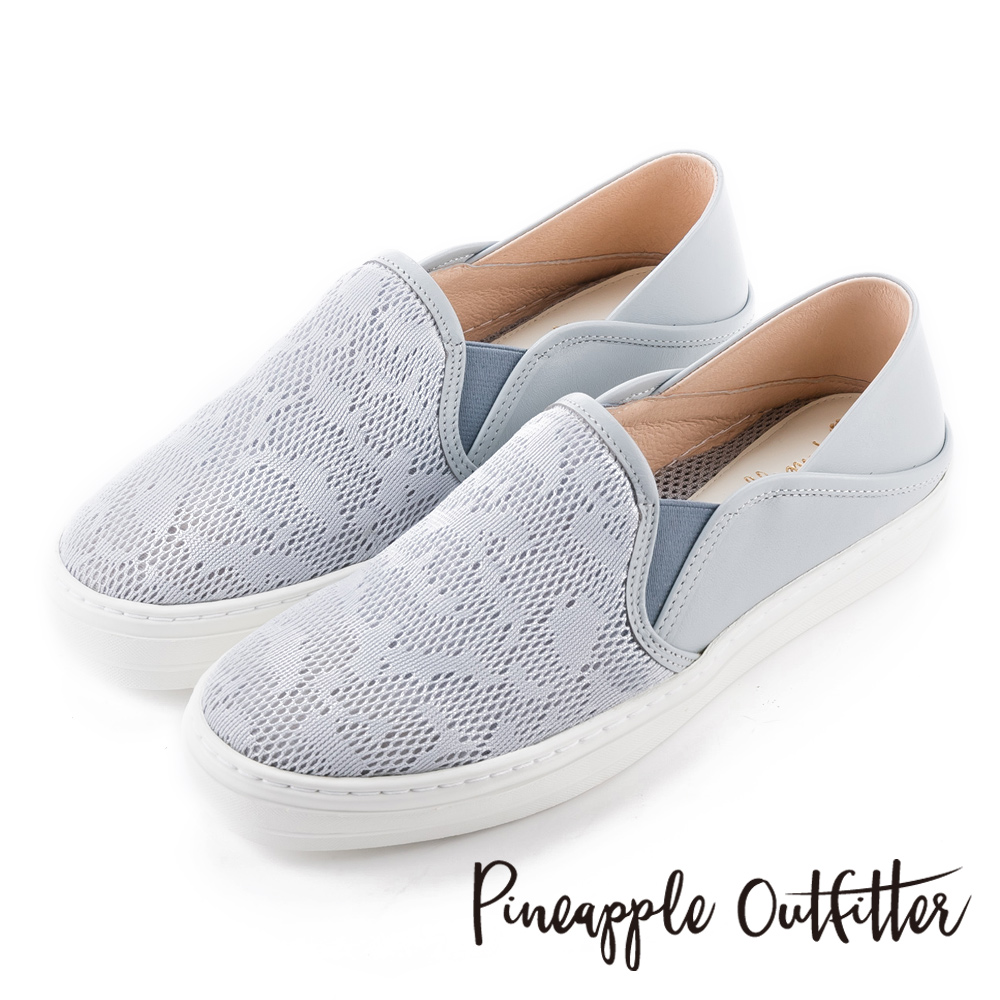 Pineapple Outfitter 美式休閒  街頭潮流虎斑布真皮懶人鞋-淺藍