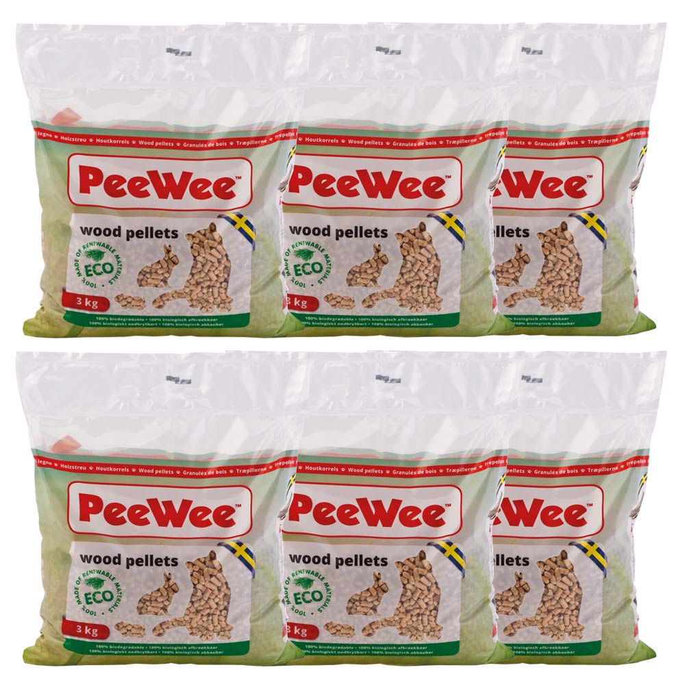 PeeWee必威 強效松木砂 3kg x 6包入