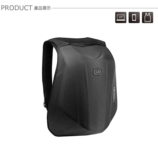 OGIO MACH 1 15吋 盔甲戰士電腦後背包 - 神秘黑