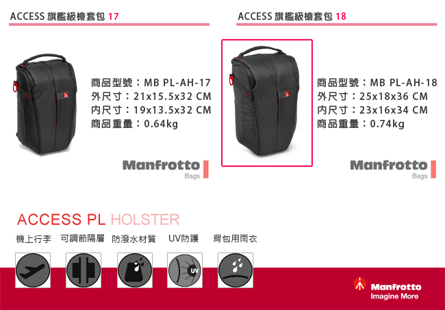 Manfrotto 曼富圖 ACCESS H-18 旗艦級槍套包