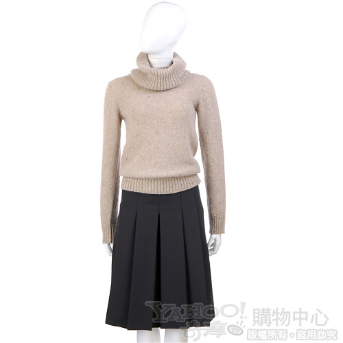 Max Mara 深灰色百摺A字裙