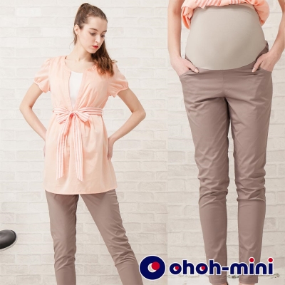 ohoh-mini 孕婦裝 抗UV基本款煙管孕婦褲-2色